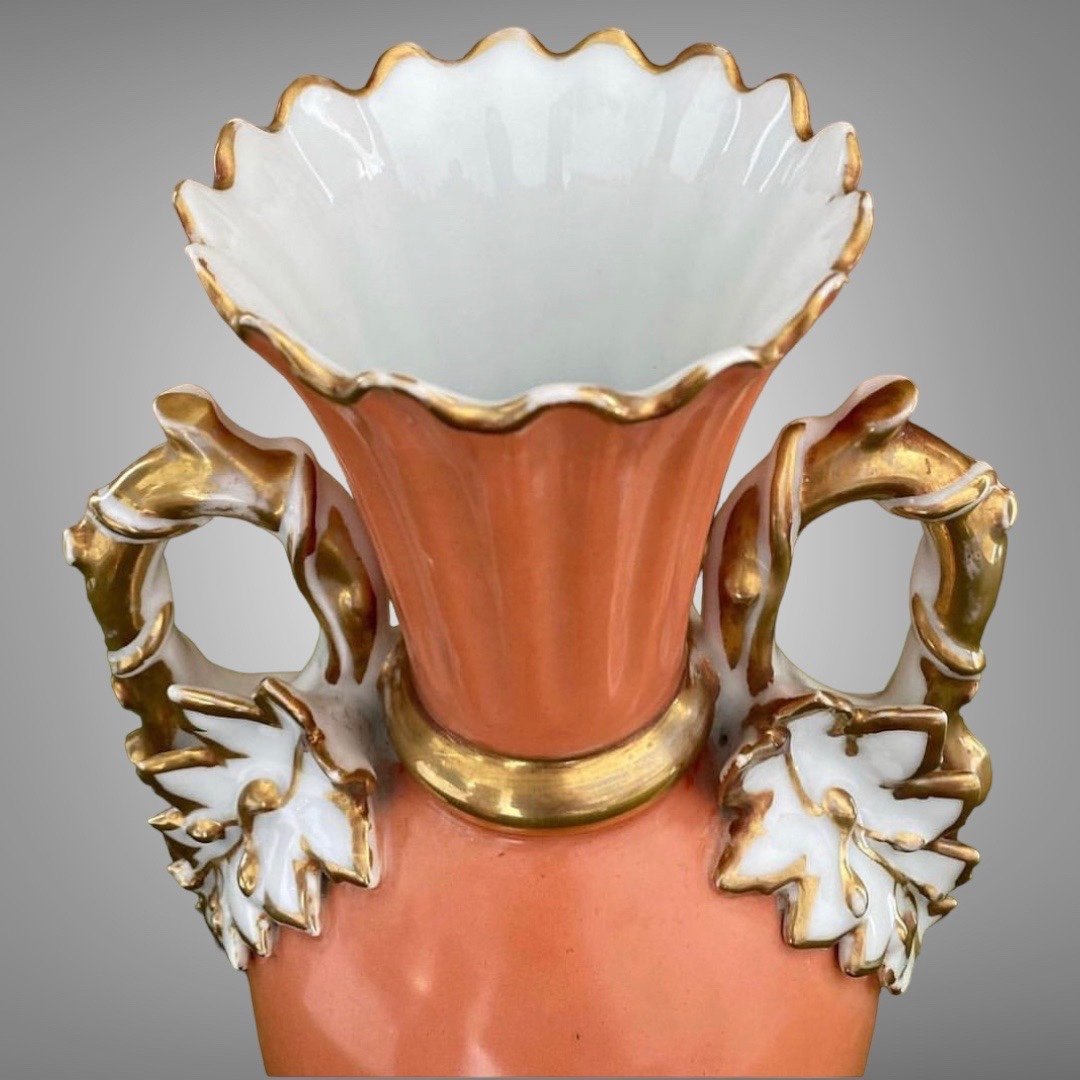 Paire De Vases En Porcelaine De Paris" XIX ème Siècle-photo-4