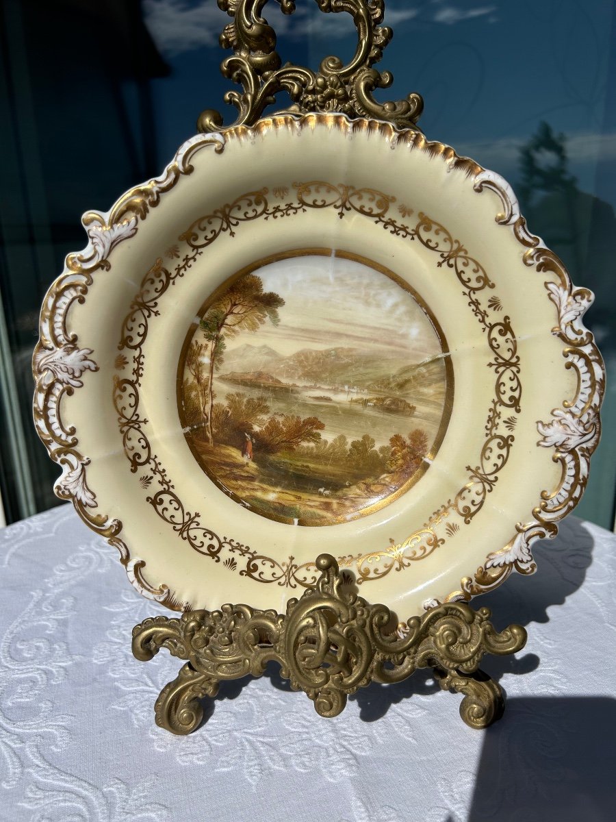 Ancienne Assiette Anglaise En Porcelaine Copeland XIX ème Siècle 