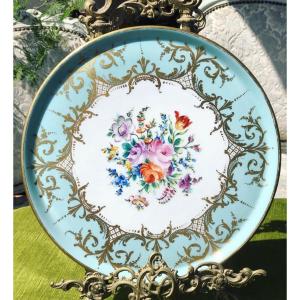 Plat Rond Plat En Porcelaine Le Tallec XX ème Siècle 