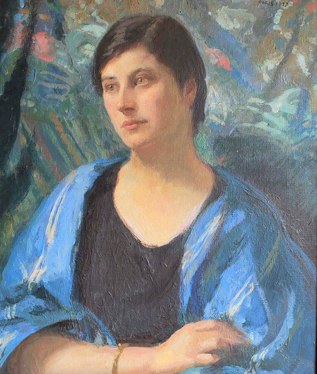 Tableau Portrait De Femme Par Miguel Del Pino Sarda 1927 Qualité