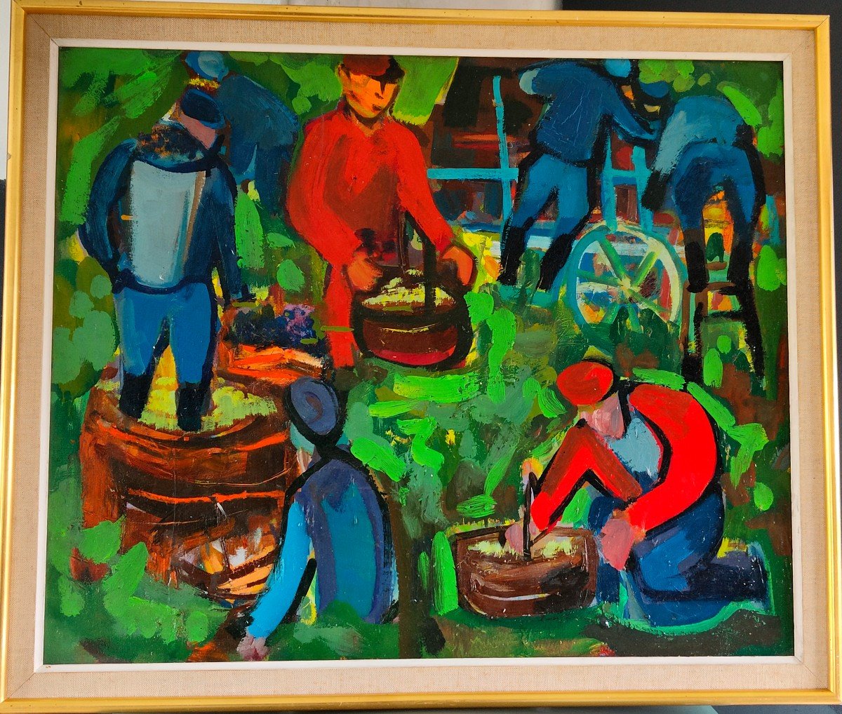 Pierre Gallardot Painting The Grape Harvest -photo-2