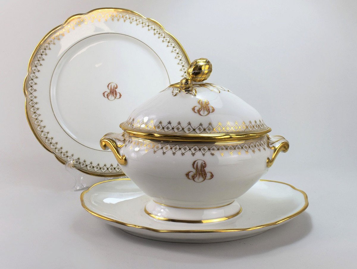 SERVICE PARIS - JEUX JOUETS porcelaine XIXème. EUR 2.850,00 - PicClick FR
