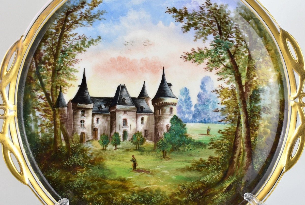 Grand Plateau En Porcelaine De Limoges-photo-3