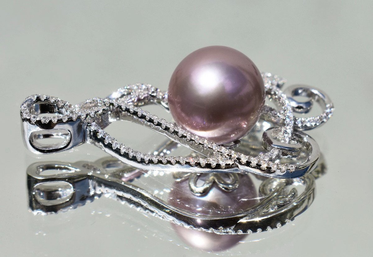Large Silver And Pearl Pendant-photo-6