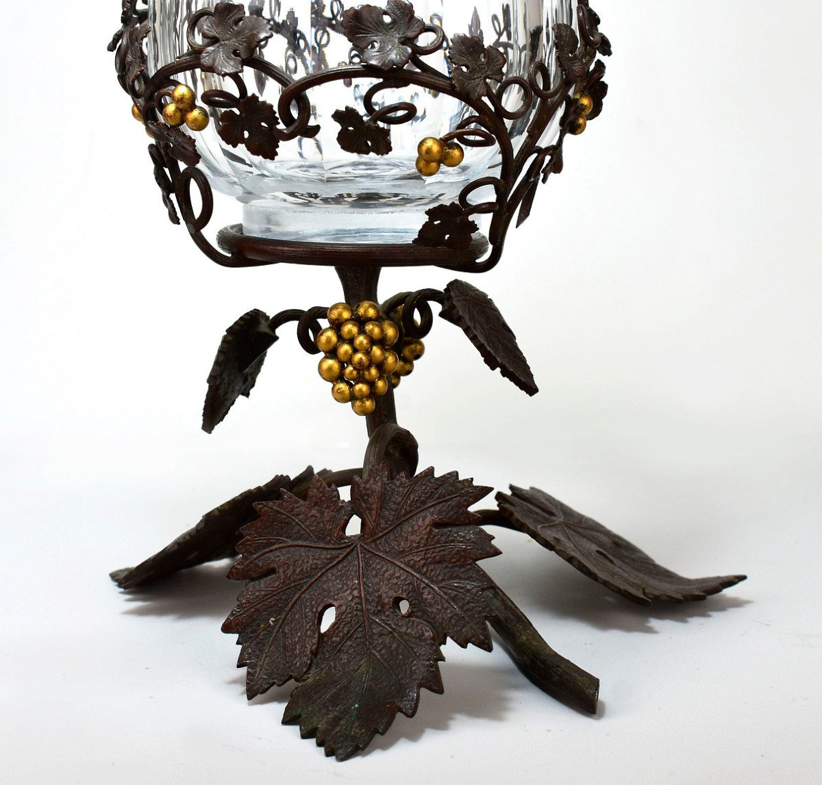 Crystal And Bronze Drageoir.baccarat.late 19th-photo-4