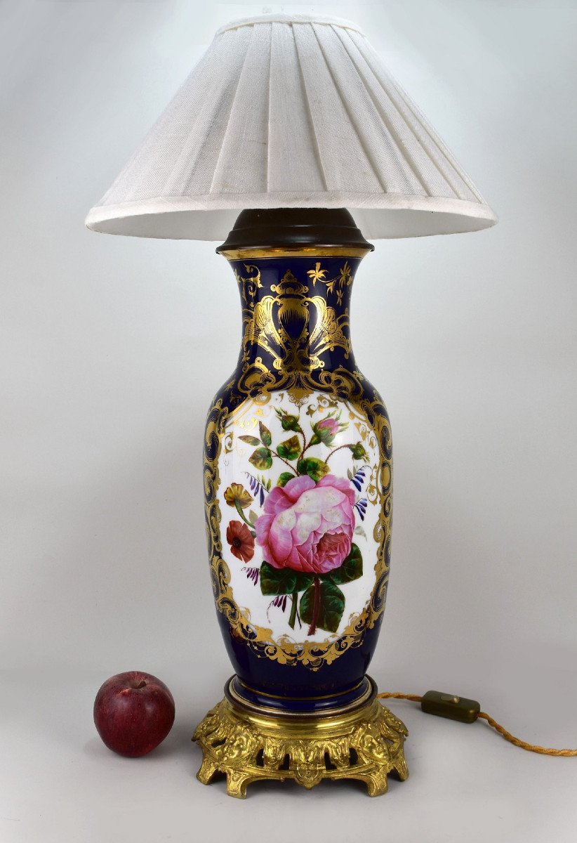 Valentine Porcelain Lamp. 19th Century-photo-2