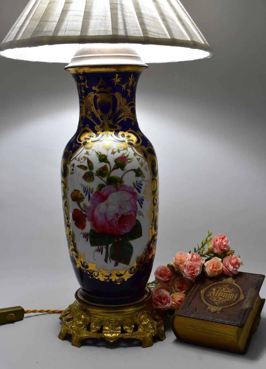 Valentine Porcelain Lamp. 19th Century-photo-8