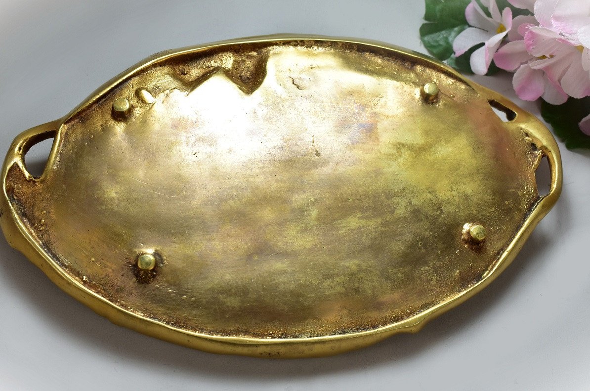 Dish In Chiseled And Gilded Bronze. Albert Marionnet-photo-5