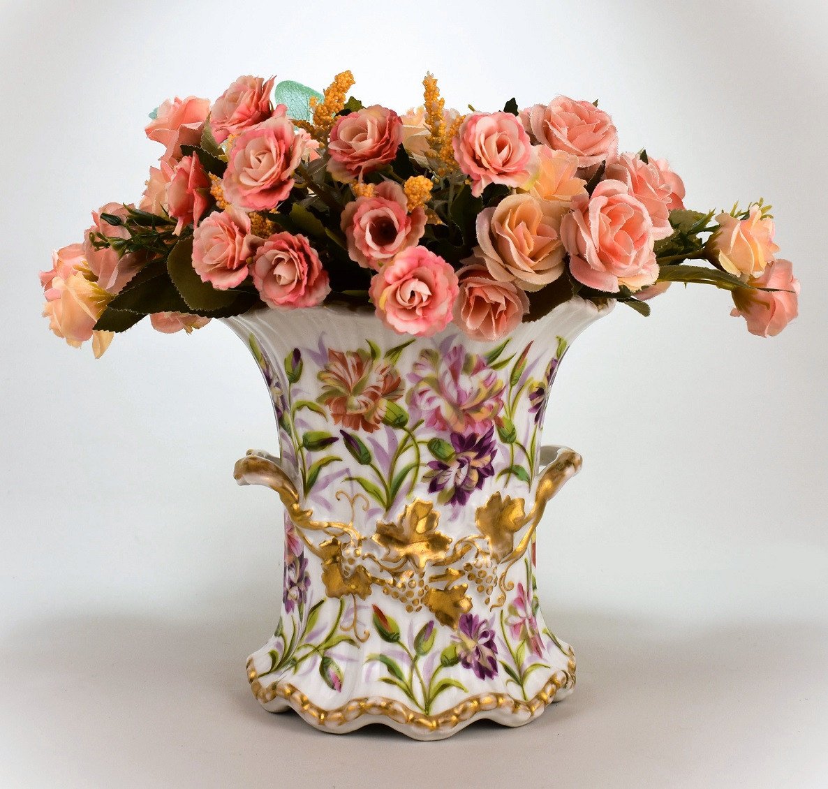 Paris Porcelain Vase. 19th Century-photo-8