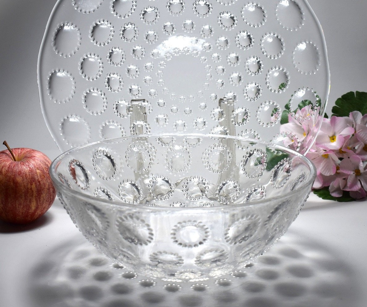 Coupe sur Plat "Asters" Lalique-photo-3