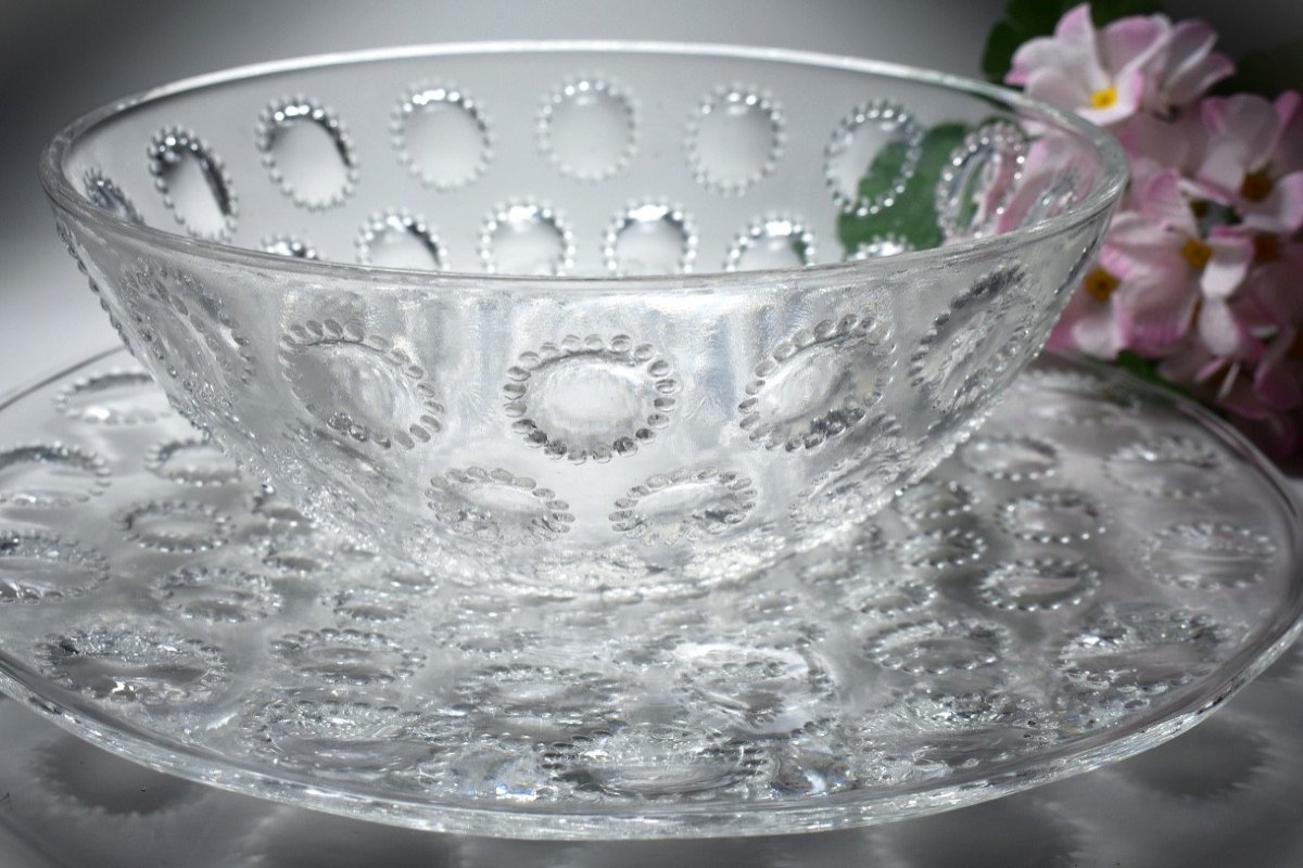 Cup On Dish “asters” Lalique
