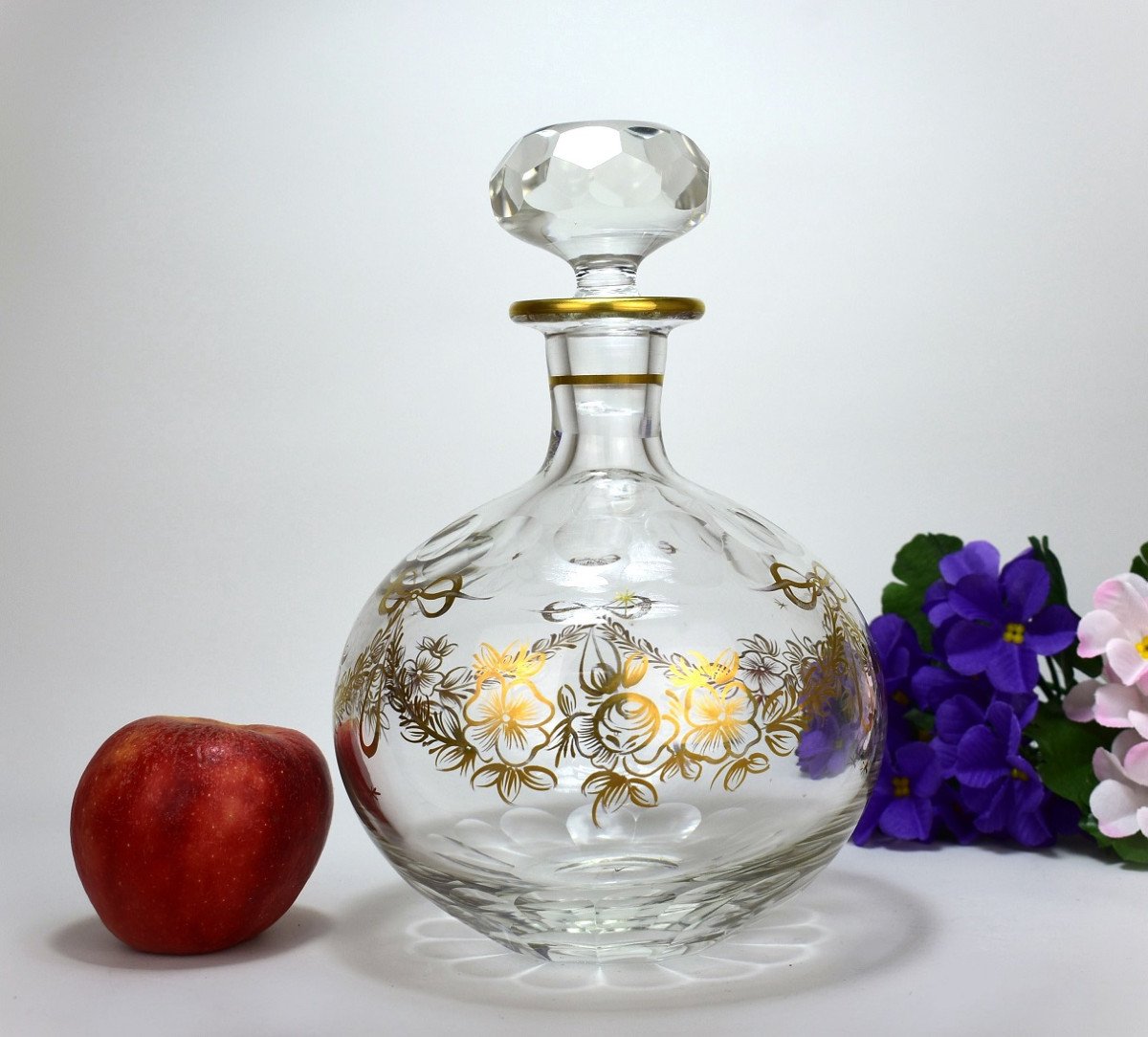 Golden Crystal Decanter. Baccarat 19th Century -photo-2