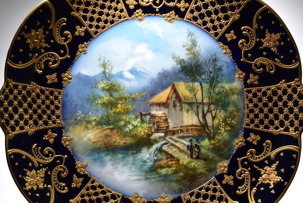 Limoges Porcelain Plate. Dubois-photo-3