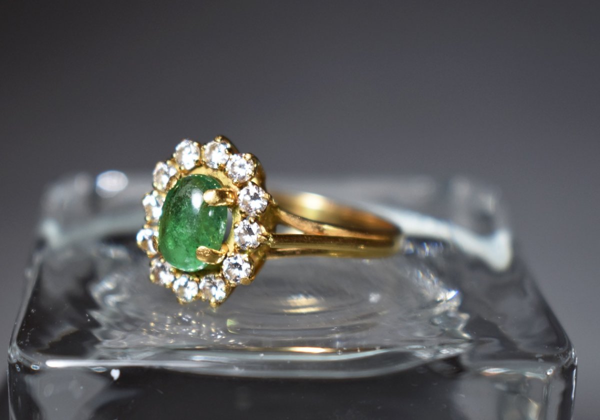 Bague Avec émeraude Et Diamants-photo-7