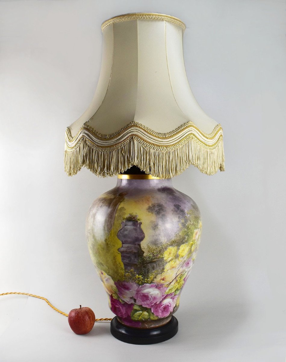 Large Porcelain Lamp From Limoges.benoit-photo-2