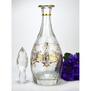 Grand Carafe  En Cristal Doré. Baccarat XIXème