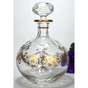 Carafe En Cristal Doré. Baccarat XIXème 