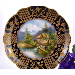 Assiette en porcelaine de Limoges.Dubois