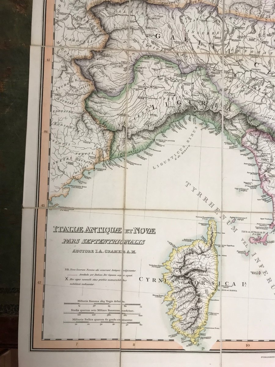 Carte d'Italie, Italia Antiquae Et Novae, Par Cramer, 1825-photo-1