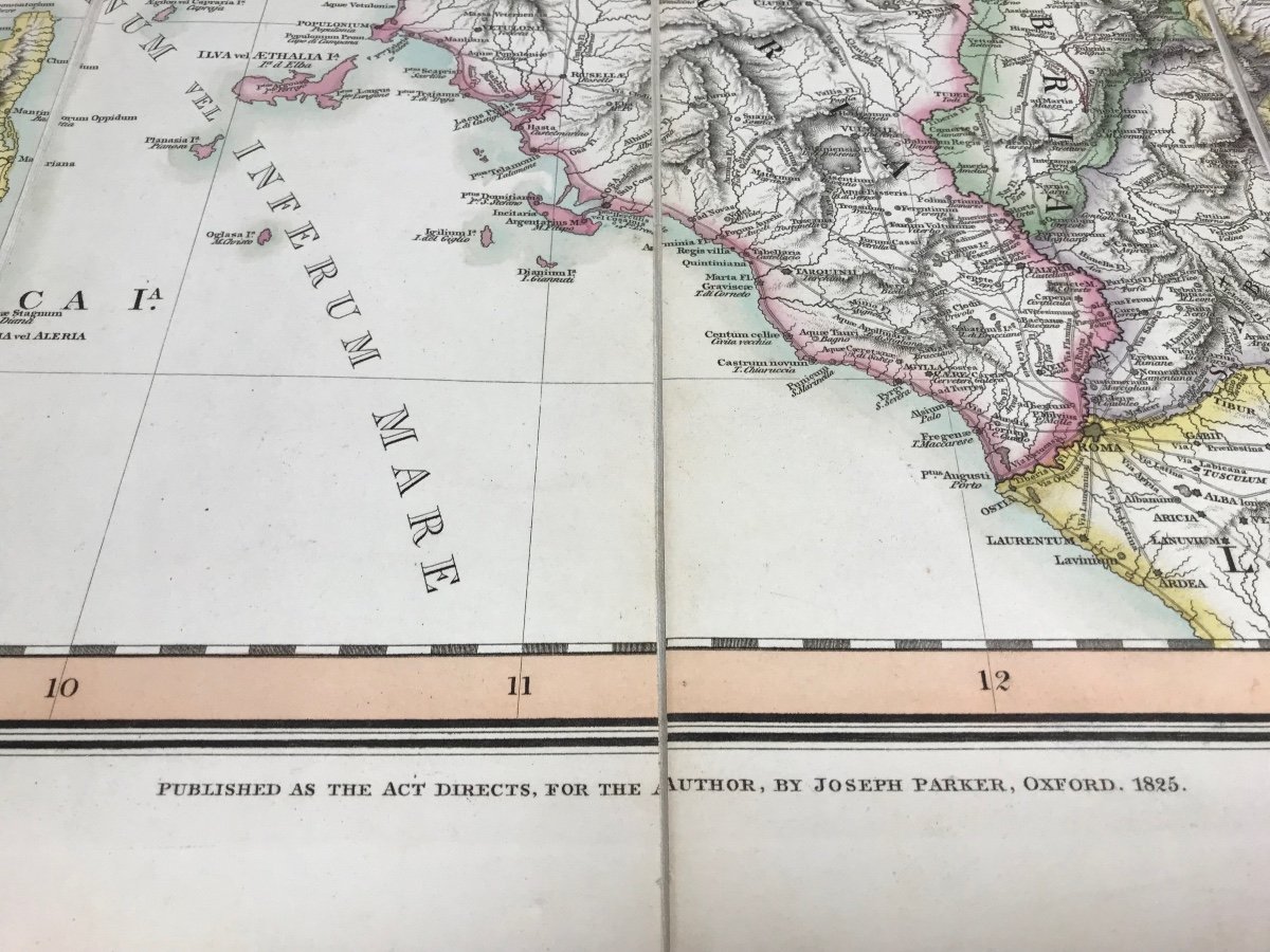 Carte d'Italie, Italia Antiquae Et Novae, Par Cramer, 1825-photo-2