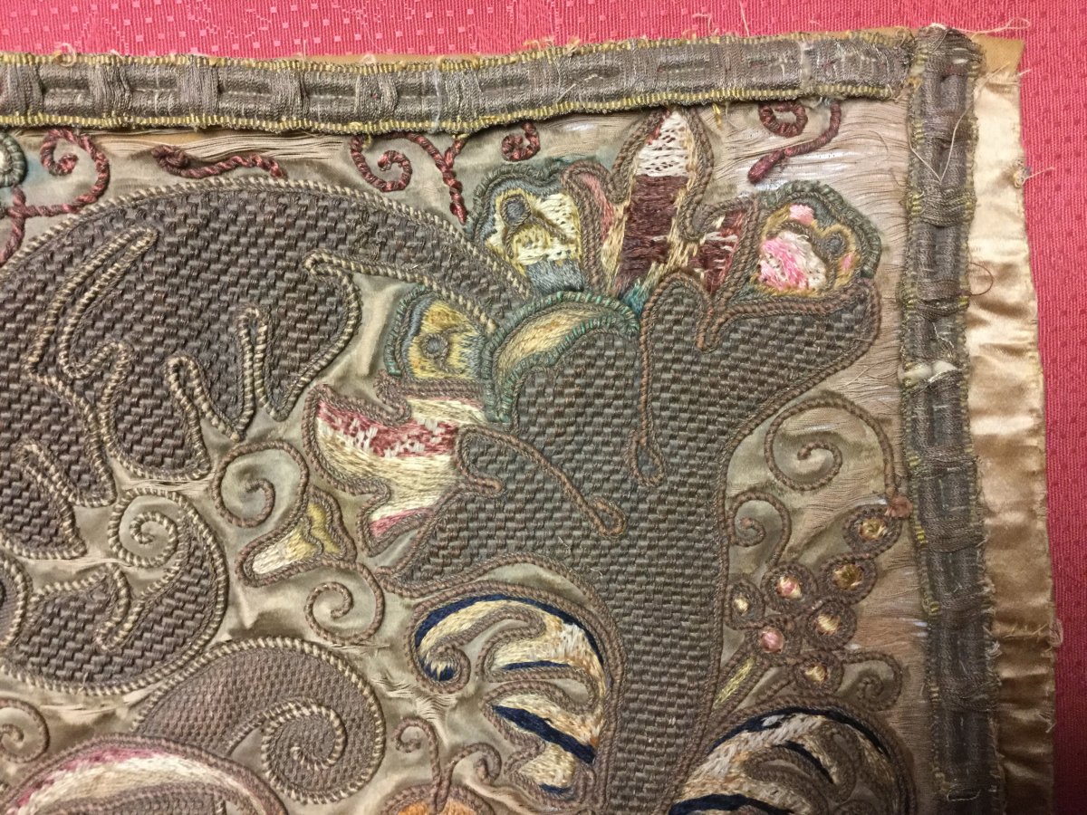 Fragment Of Wall Hanging, 17th Century-photo-2