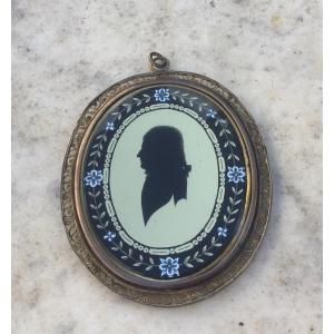 Silhouette In Oval Medallion, Early 19th Century