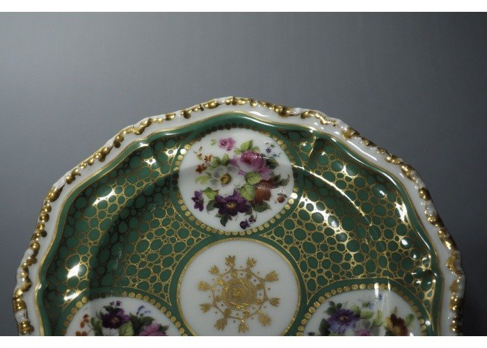 Porcelain Plate, Polychrome And Gilt-photo-5