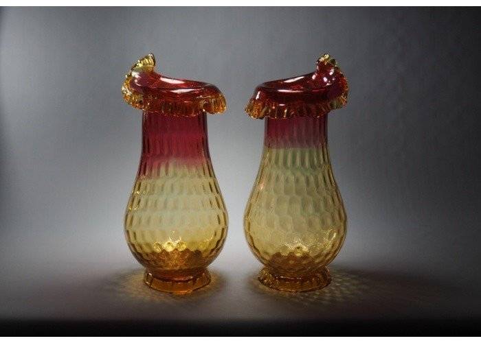 Paire de vases - Amberina-photo-3