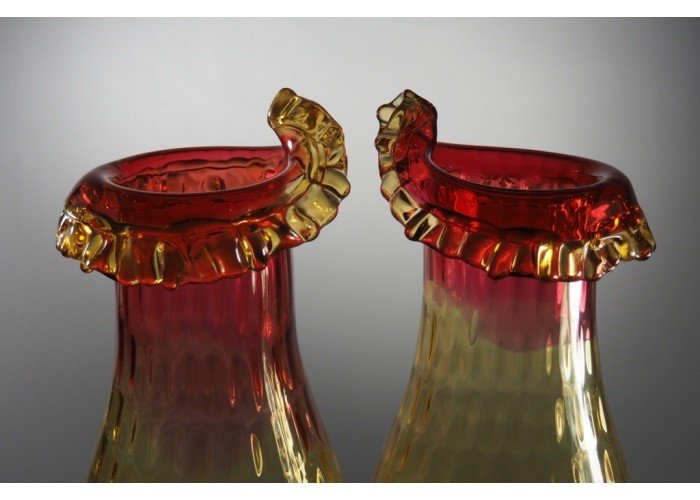 Paire de vases - Amberina-photo-2