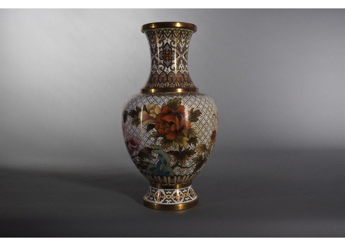 Cloisonne Vase China First Half Of The 20th Century-photo-2