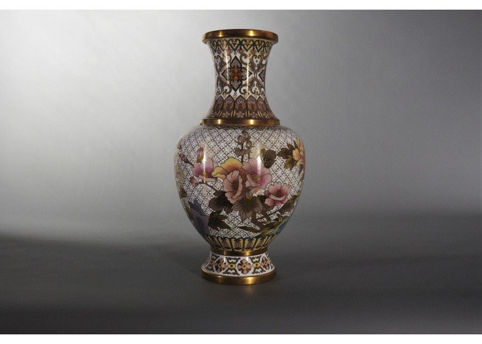 Cloisonne Vase China First Half Of The 20th Century-photo-3