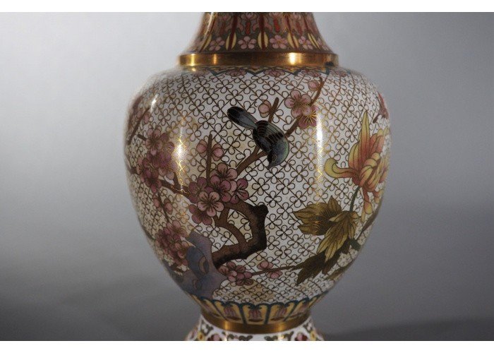 Vase cloisonné Chine première moitié du 20e siècle-photo-4