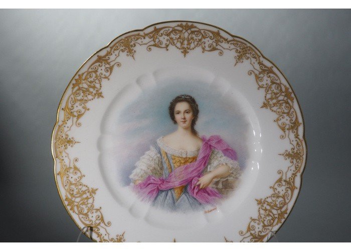 Pair Of Limoges Porcelain Plates By M. Granier - Havilland-photo-1