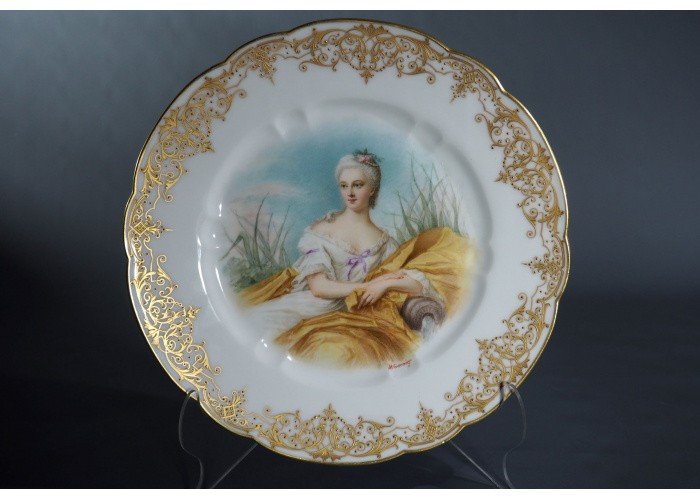 Pair Of Limoges Porcelain Plates By M. Granier - Havilland-photo-3