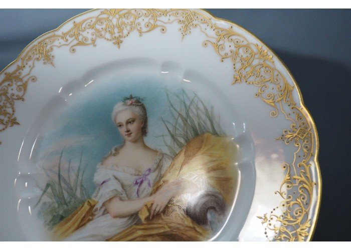 Pair Of Limoges Porcelain Plates By M. Granier - Havilland-photo-4