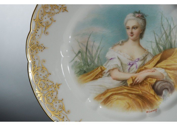 Pair Of Limoges Porcelain Plates By M. Granier - Havilland-photo-5