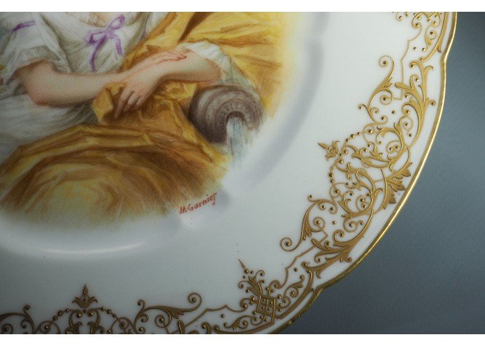 Pair Of Limoges Porcelain Plates By M. Granier - Havilland-photo-6