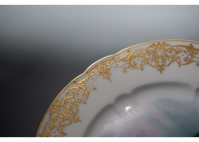 Pair Of Limoges Porcelain Plates By M. Granier - Havilland-photo-8