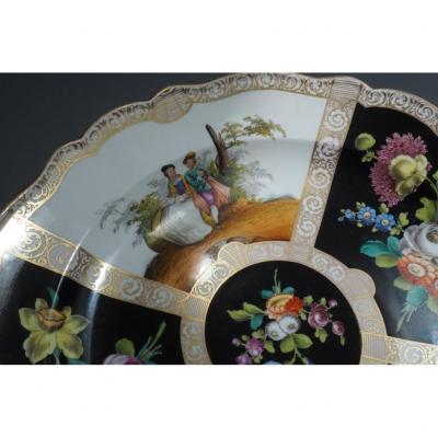 Dish - Two Datings -porcelain,  Germany,  Meissen, 19th Century