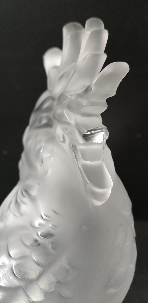 Statue Cacatoes Cristal Signe Lalique R France Hauteur 30 Cm-photo-2