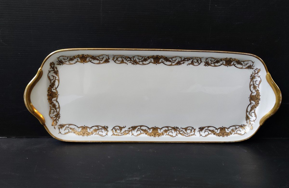 Service 24 Pieces Porcelaine Limoges Signe Raynaud Decor Dore Style Louis XVI-photo-5