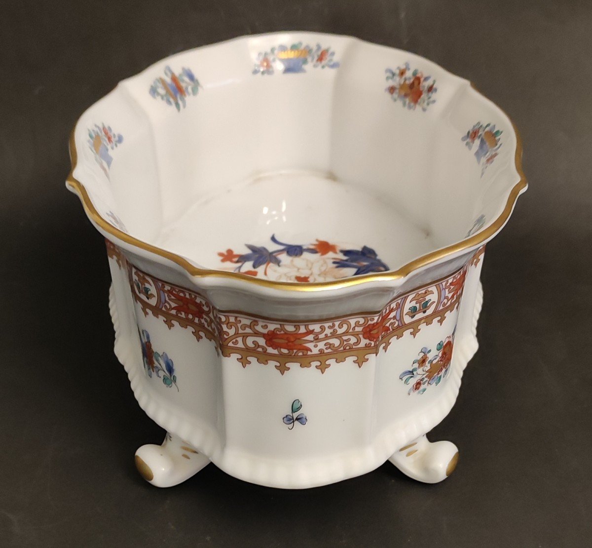 Jardiniere Center Of Table Porcelain Raynaud Limoges Decor Old China Damon-photo-2