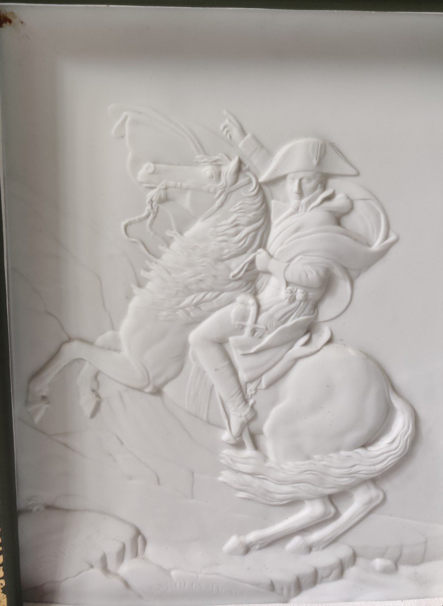 Lampe Napoleon Bonaparte A Cheval Bas Relief Porcelaine Limoges Haviland-photo-3