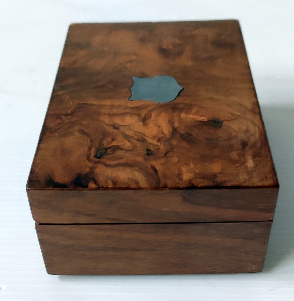 Music Box Snuffbox 2 Tunes Walnut Burl Wood Original Key Working Condition 19th Century-photo-3