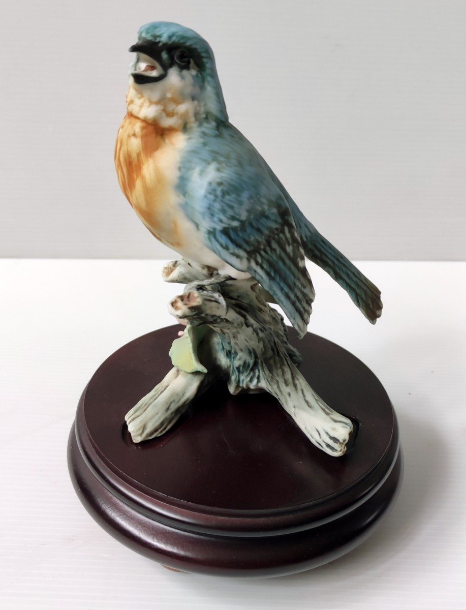 Statue Group Bird Hummingbird Porcelain Kaiser Sign Germany Hand Painted No. 184-photo-6