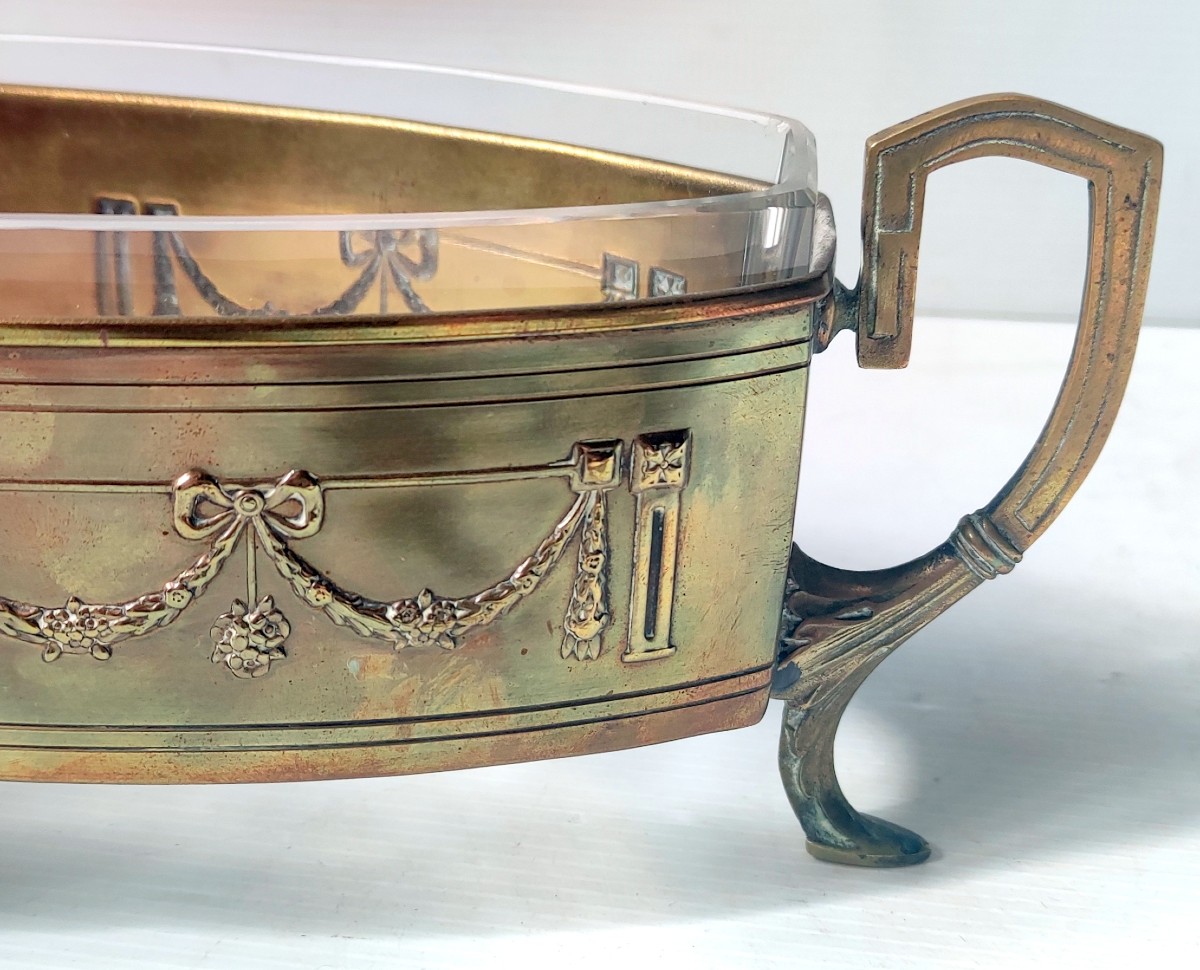 Empire Style Bronze And Copper Centerpiece Planter-photo-3