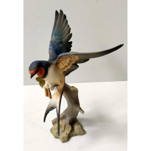 Statue Oiseau Hirondelle Porcelaine Lorenz Hutschenreuther G. Granget Germany