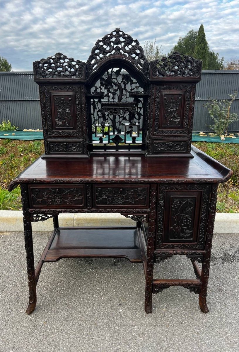 Bureau Chinois En Bois De Fer Du 19e Siècle