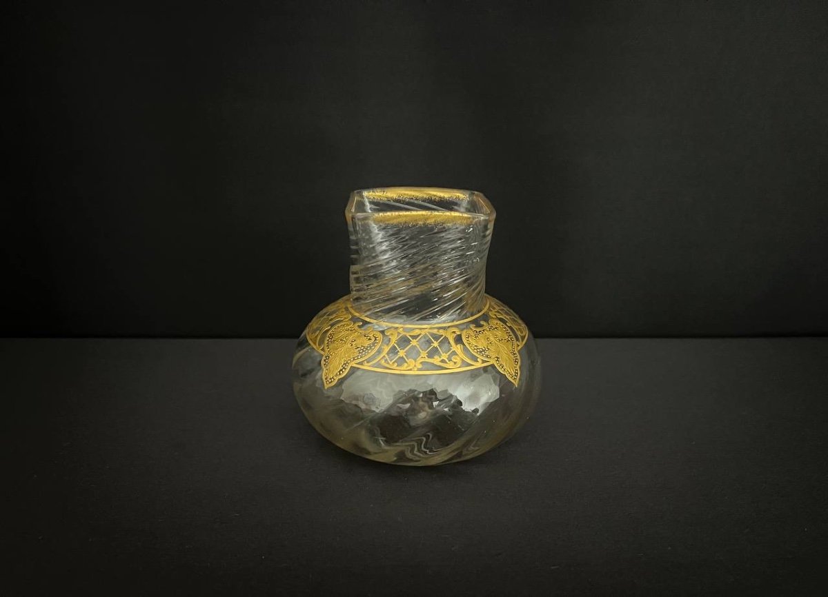 Vase Ancien XIXème En Verre Soufflé