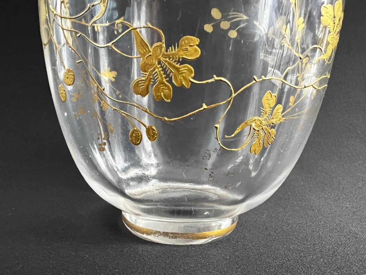 Baccarat Crystal Vase With Gold Decor-photo-6